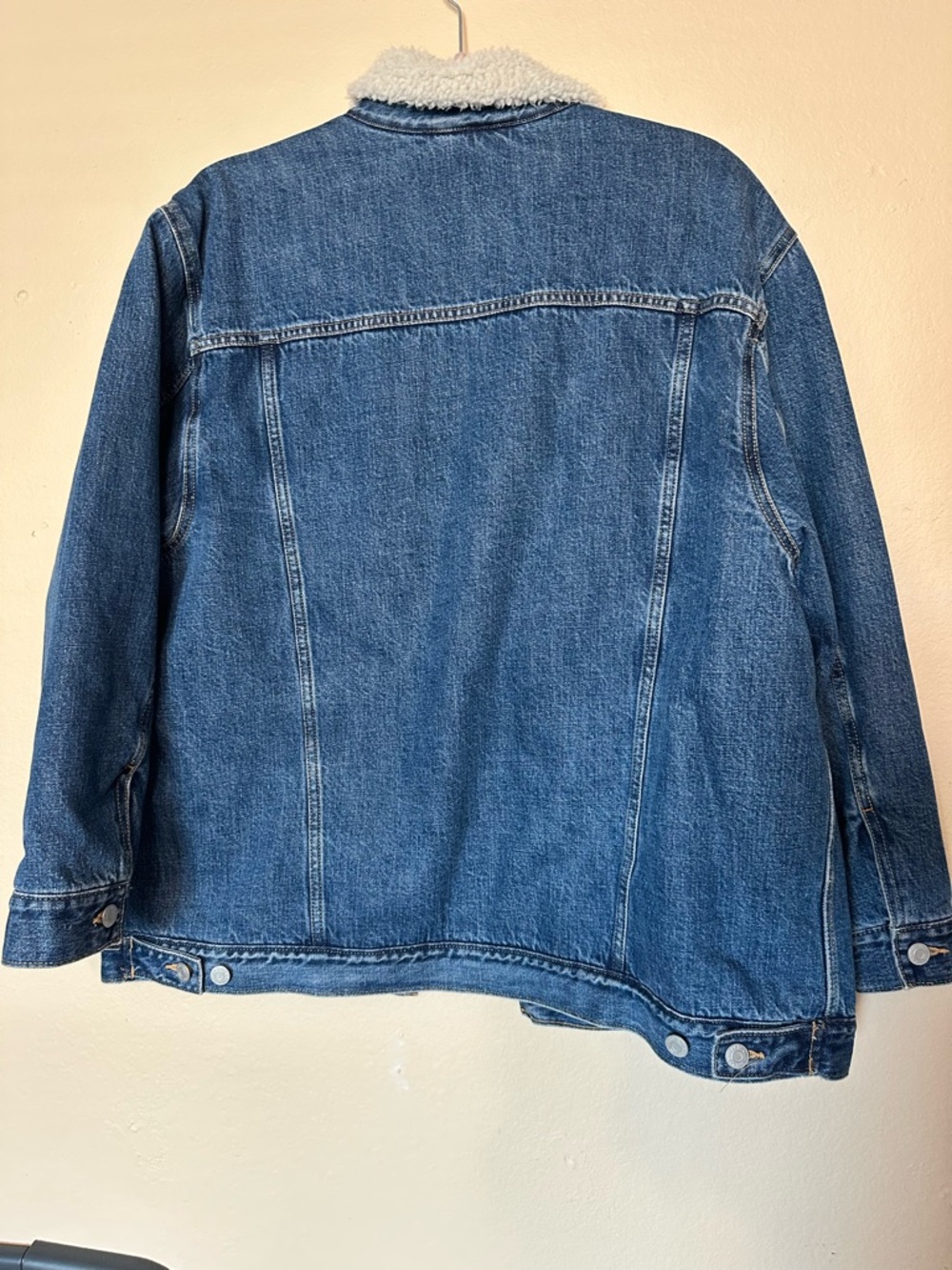 GAP Denim Jacket with Cream Sherpa Collar - Picture 5 of 5